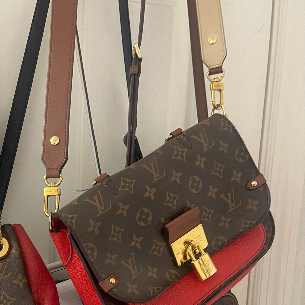 Louis Vuitton Monogram Brown and Red Bag